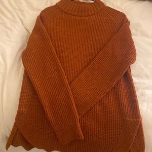 Long burnt Orange sweater (perfect with leggings and boots)